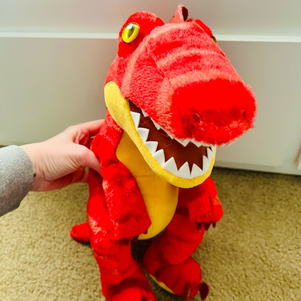 Build-A-Bear Red Velociraptor - Strawberry Heart - Picture 2 of 3
